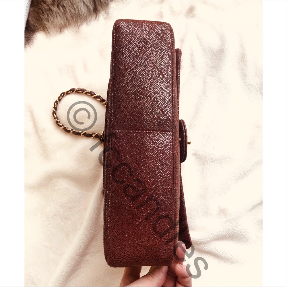 Auth CHANEL goatskin double flap - Picture 6 of 16